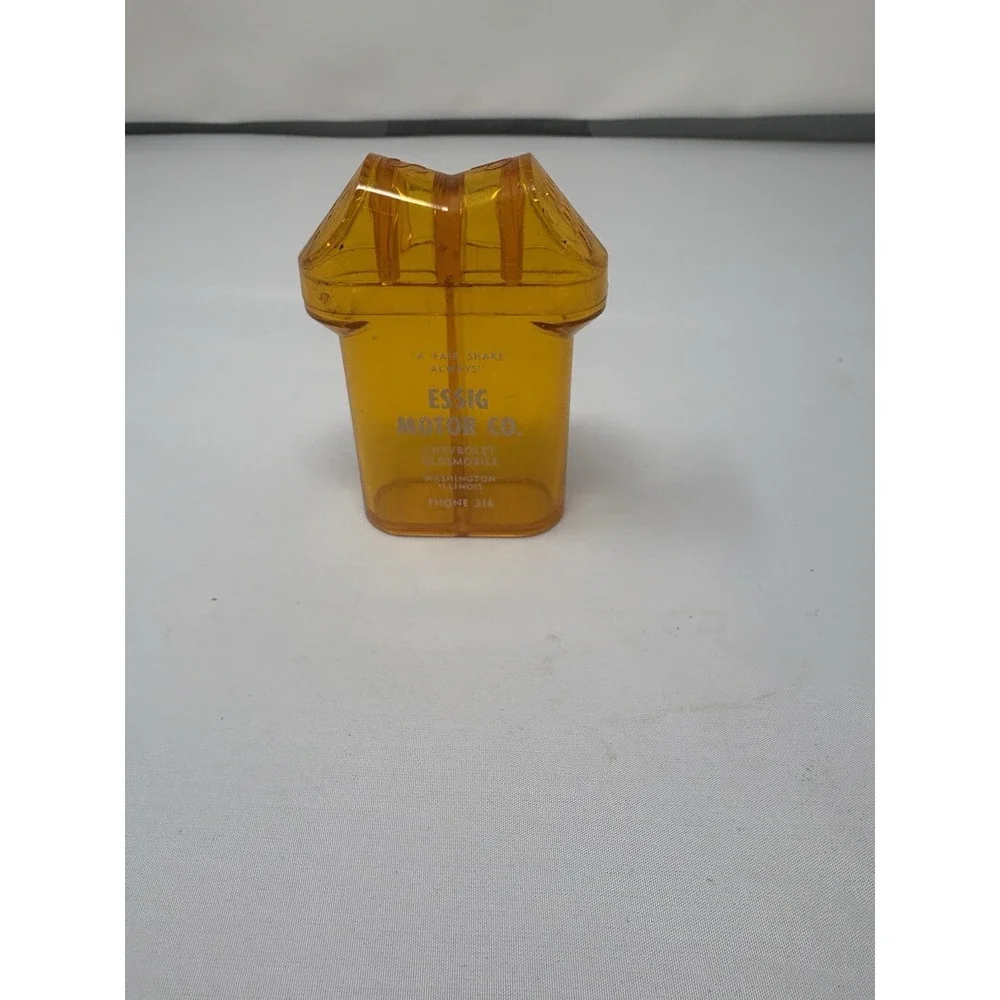Vintage‎ Advertising SALT & PEPPER SHAKER 2 in1, Plastic, Small Size Essig Motor